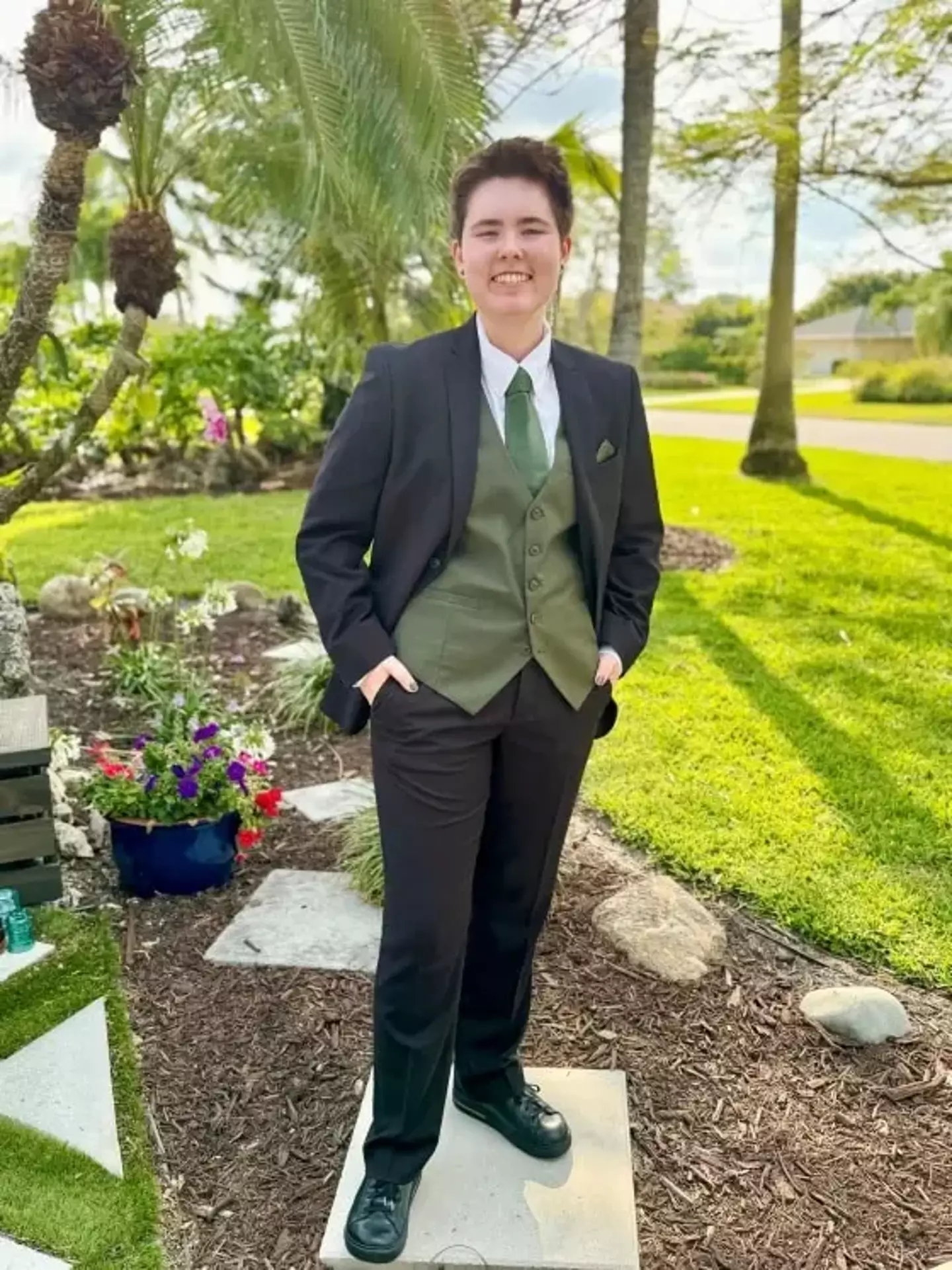 Sophie had previously worn suits to other school events, including a Valentine’s Day dance in February. (WBBH/Holly Savidge)