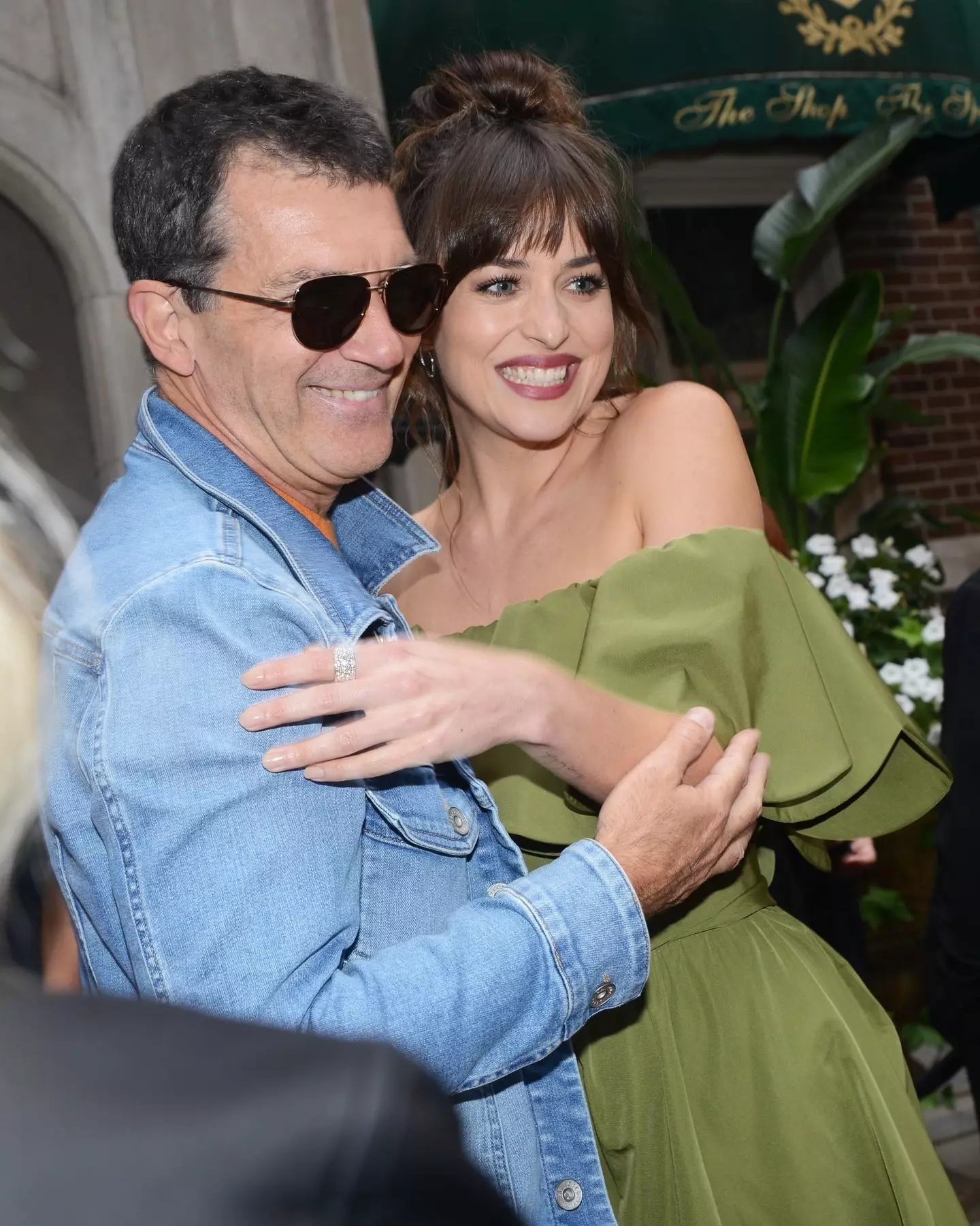 Antonio Banderas with stepdaughter Dakota Johnson.