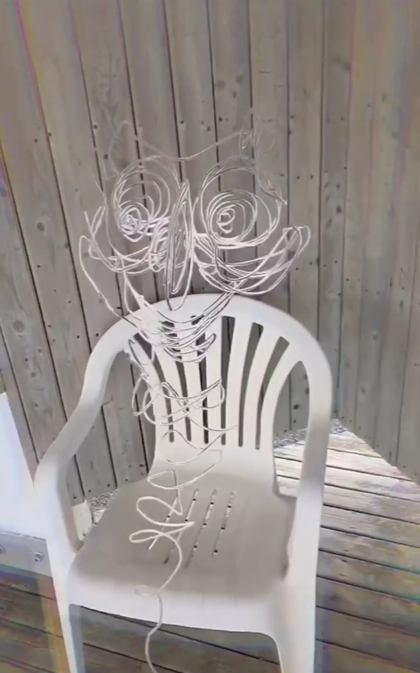 Squiggly clusters can be a part of the visual hallucination experience for some schizophrenics (TikTok/@xoradmagical)