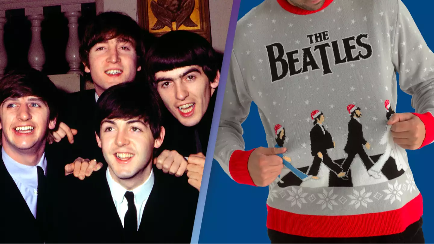 The Beatles release Christmas jumper to celebrate their first number one single in decades