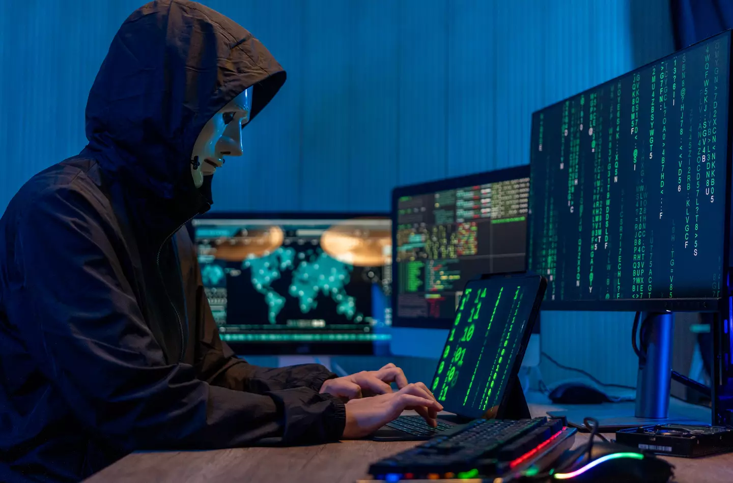 What modern data hacking looks like, I am sure (Getty Stock Image)