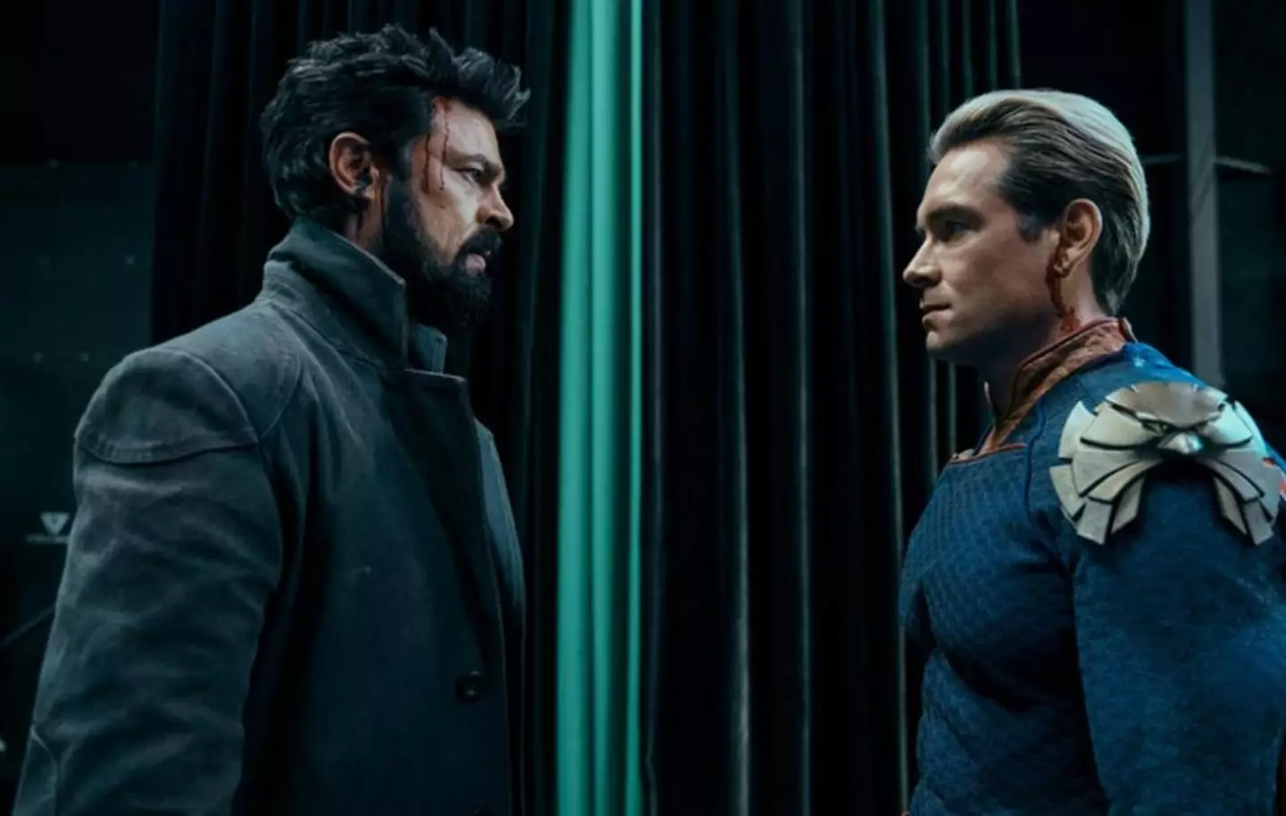 The show centres around the conflict between Homelander and Butcher. (Amazon Prime)