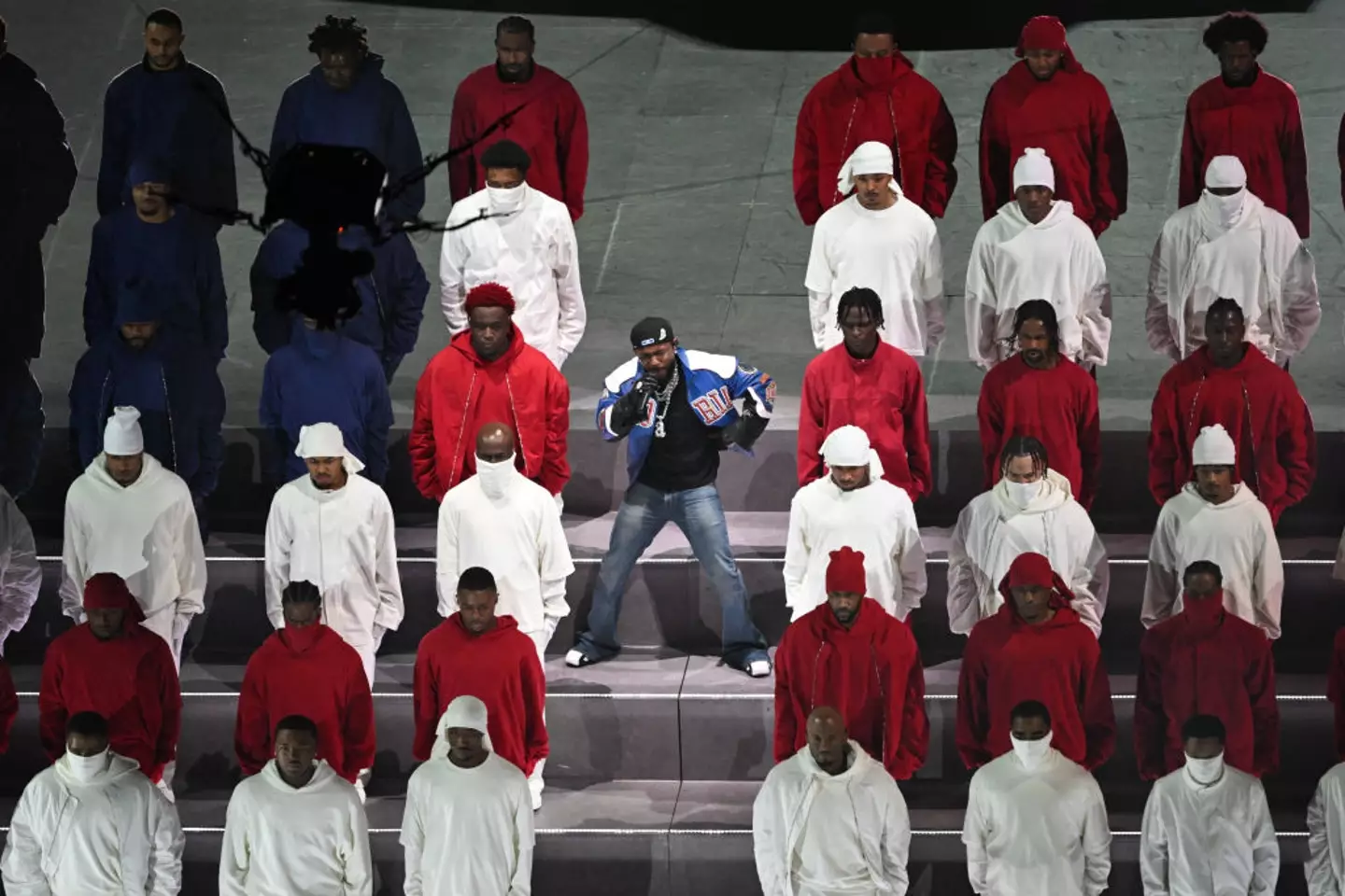 Kendrick Lamar performing at the Super Bowl (CHANDAN KHANNA/AFP via Getty Images)