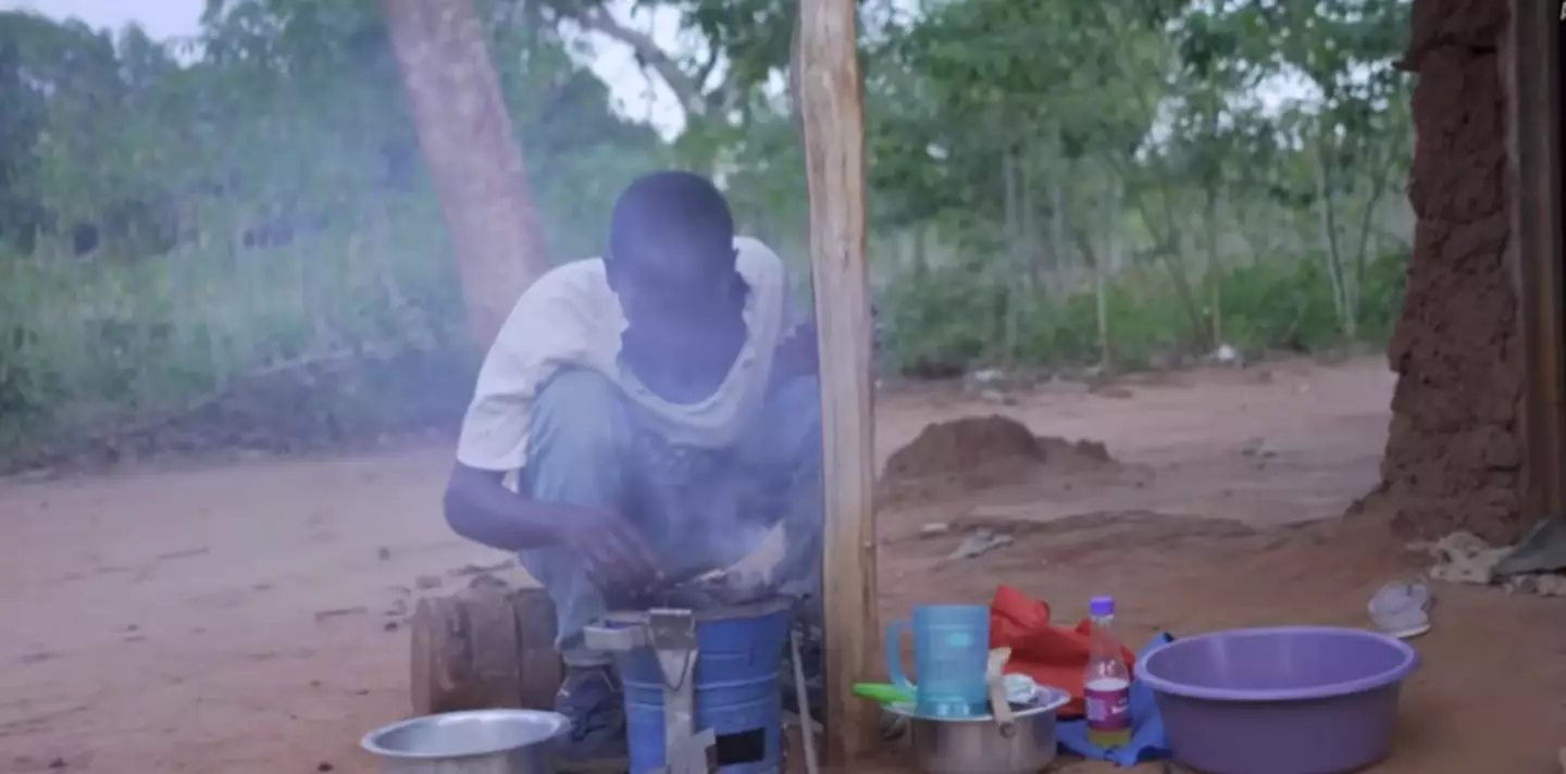 Azizi said he lives alone as people fear him (Afrimax English/YouTube)