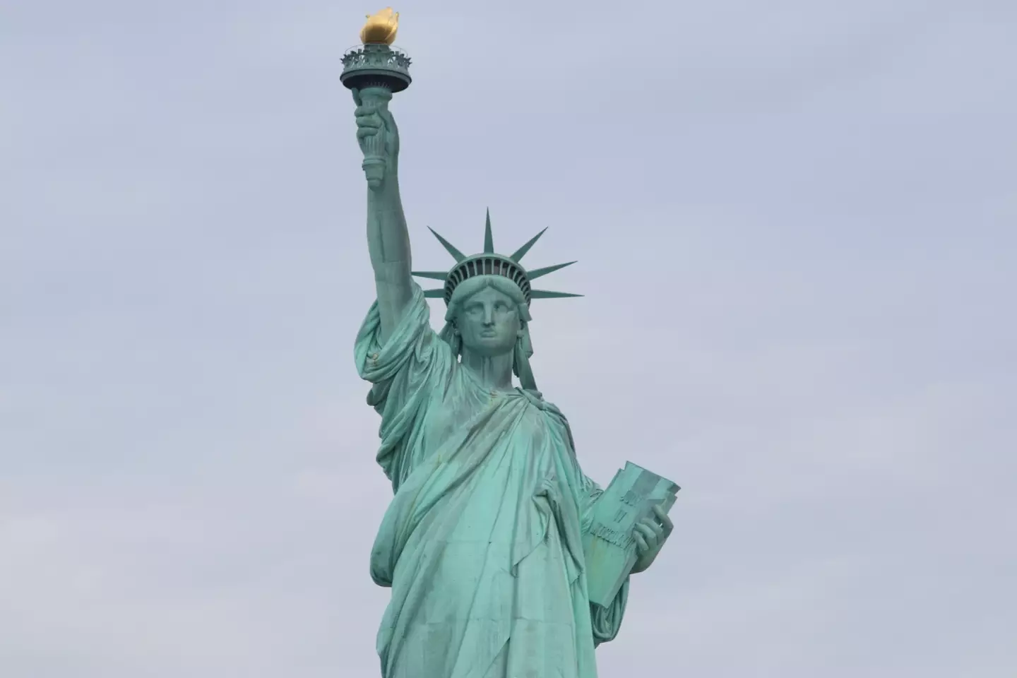 The sculpture's copper look has never been restored. (Islam Dogru/Anadolu Agency via Getty Images)