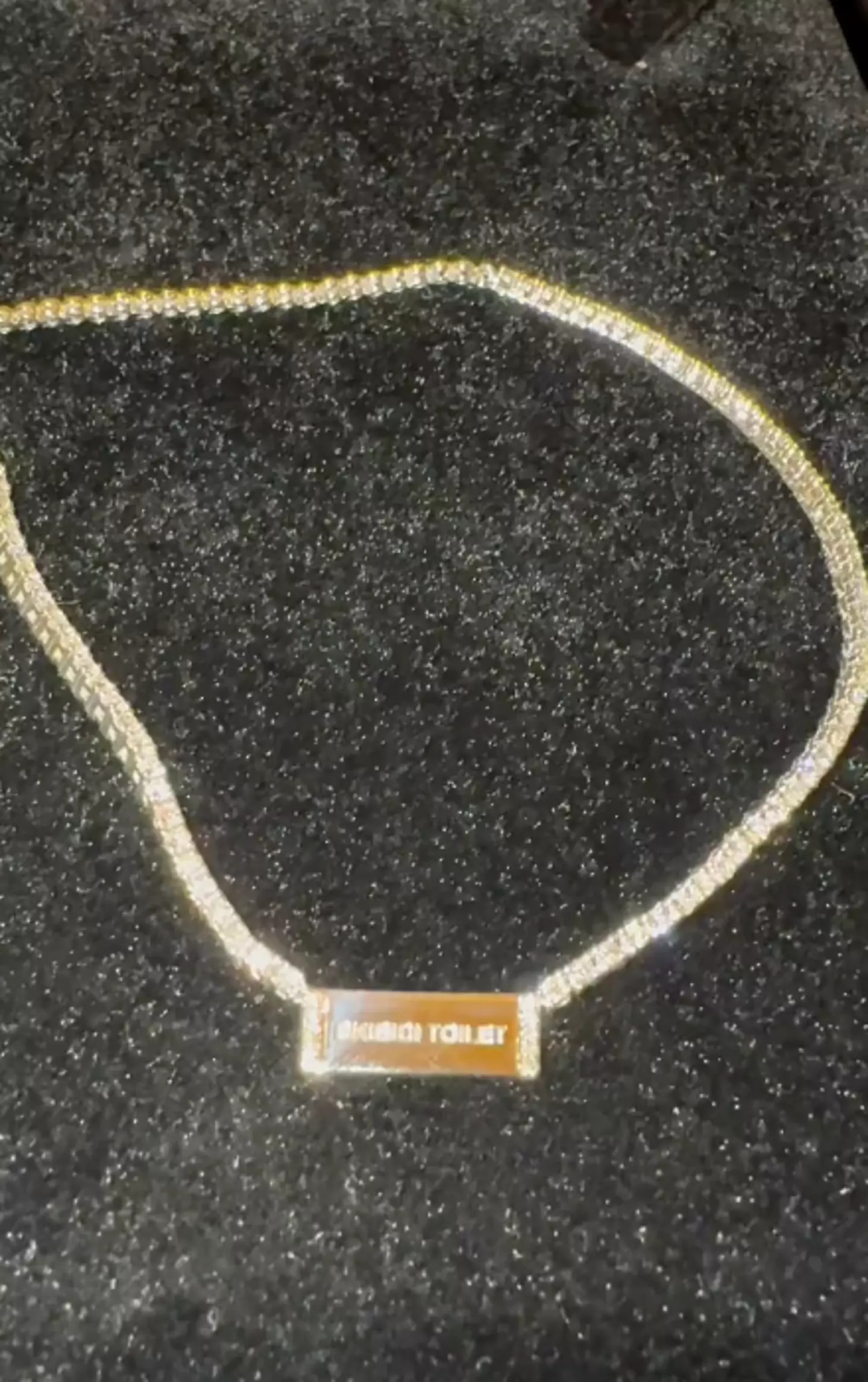 Kim's daughter North West gifted her a necklace with the phrase on (Kim Kardashian/Instagram)