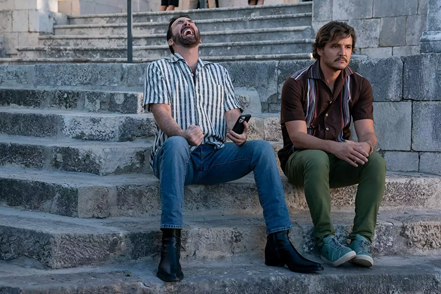 Nicolas Cage and Pedro Pascal in The Unbearable Weight of Massive Talent.