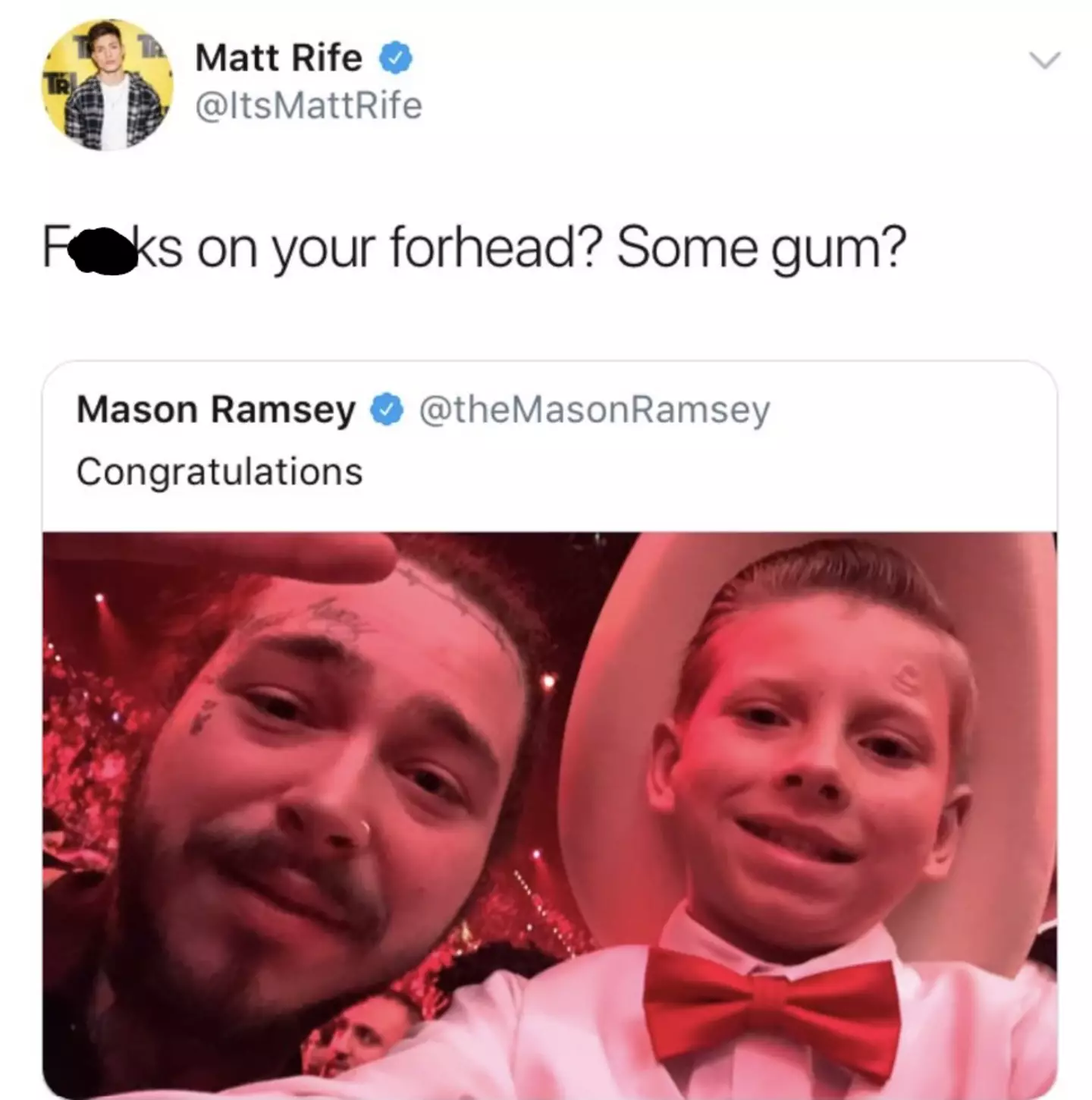 Rife picked on 12-year-old Ramsey in 2018.