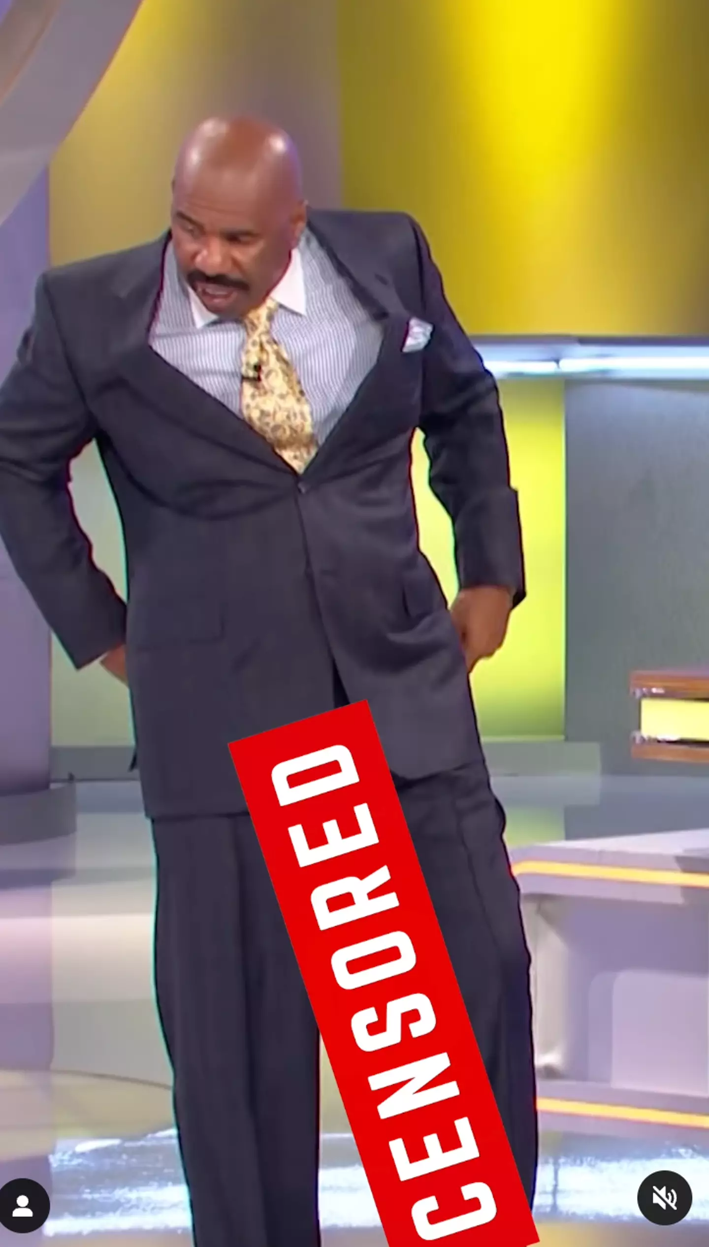 The clip was posted with a 'censored' sticker over it (Instagram/ @familyfeud)