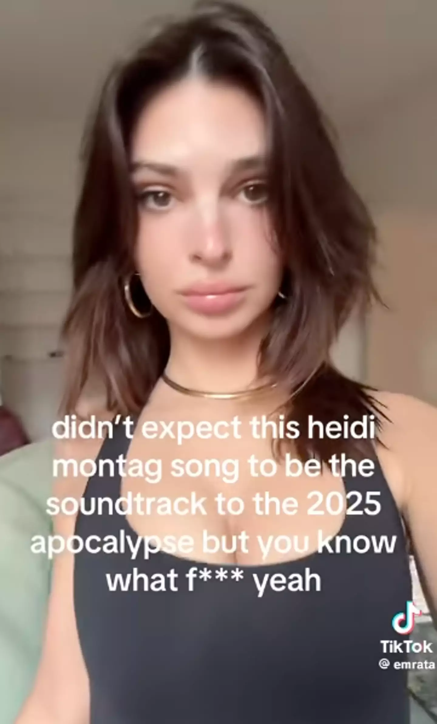 Emily Ratajkowski has also been supporting the family by promoting Heidi's music (TikTok/emrata)