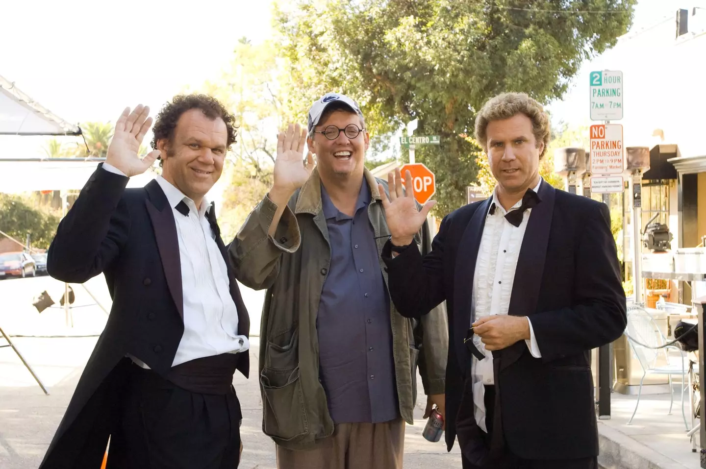 Ferrell and McKay with actor John C Reilly.