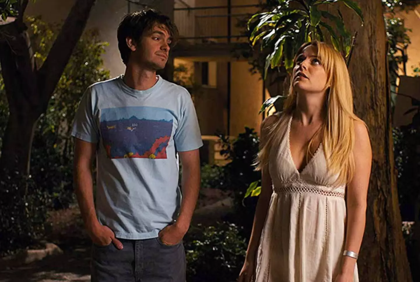 Andrew Garfield and Riley Keough in Under the Silver Lake.