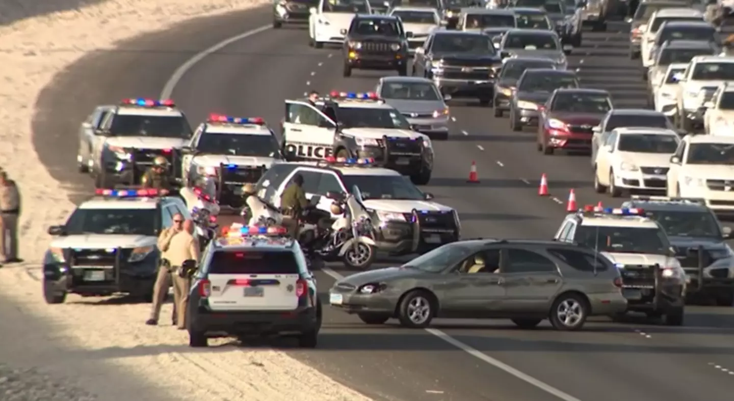 Las Vegas crash scene (KSNV News 3 Las Vegas)