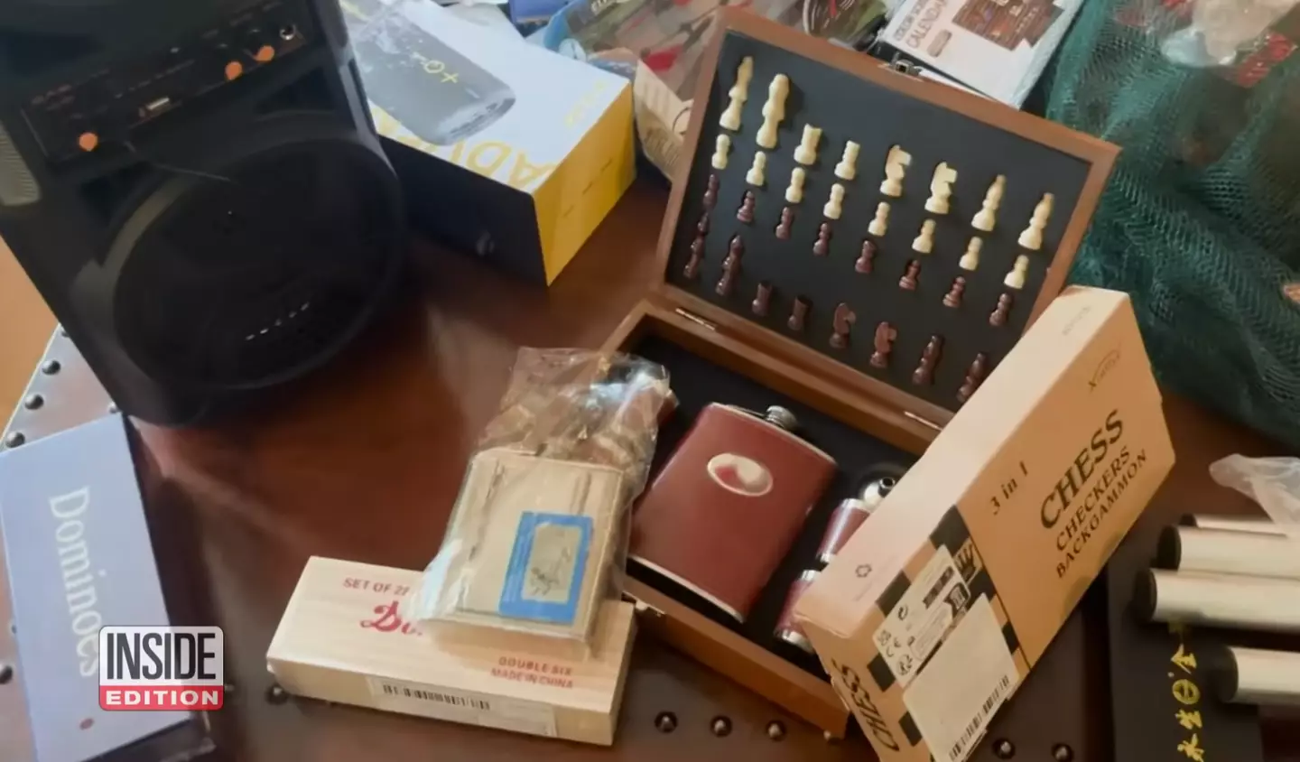 Other items included a chess set, dominoes and a karaoke machine. (Inside Edition)