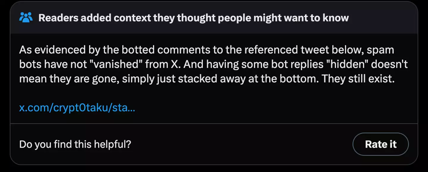 As the context added, the bots are very much still alive and kicking (Twitter)
