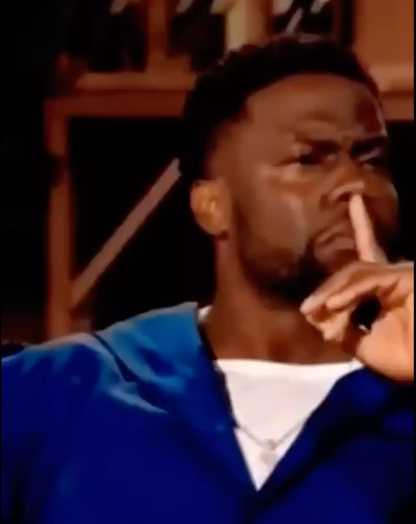 Kevin Hart appeared to 'shush' Clarkson at one point of the interview.