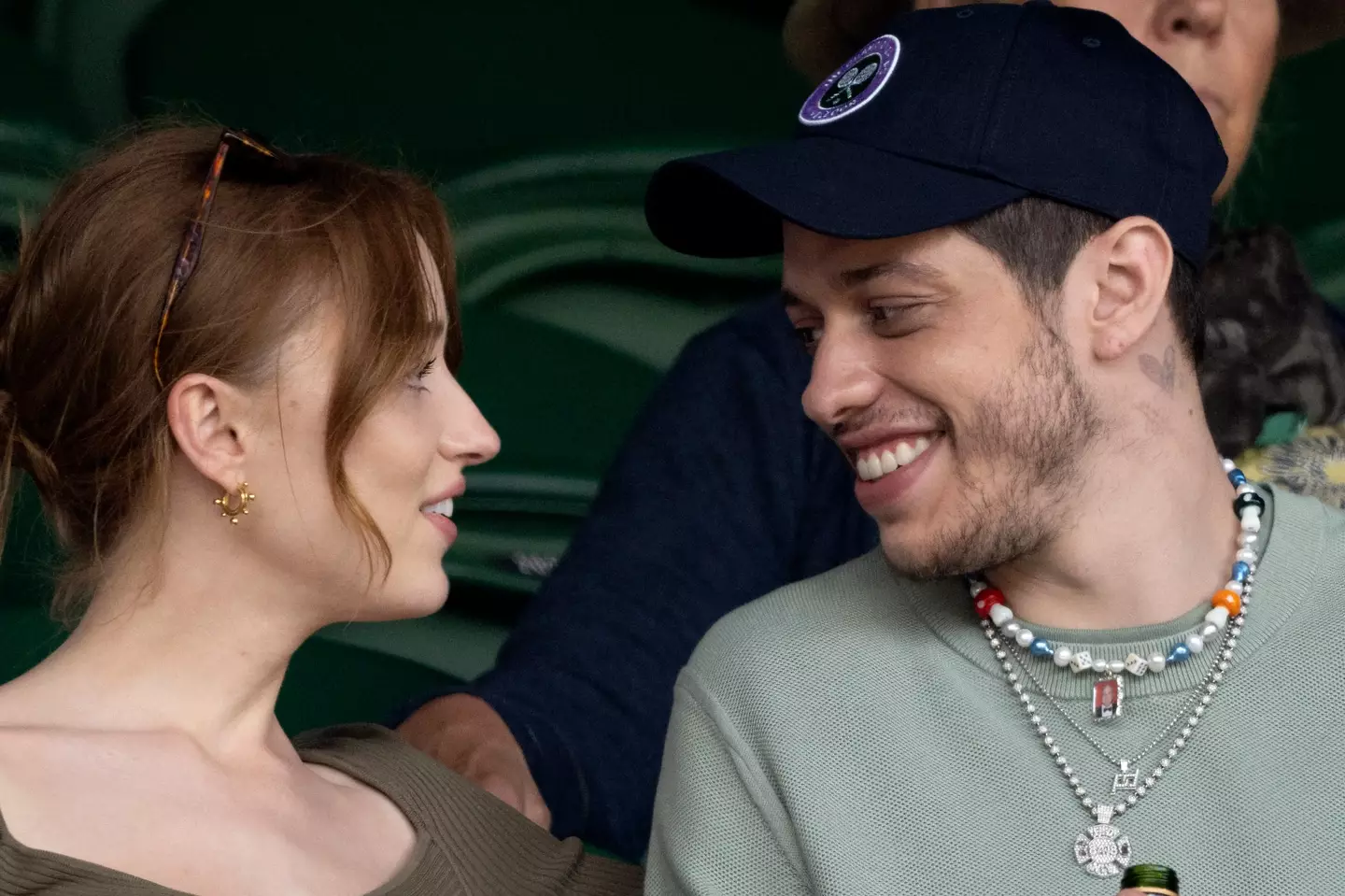 Phoebe Dynevor  and Pete Davidson at Wimbledon in 2021.