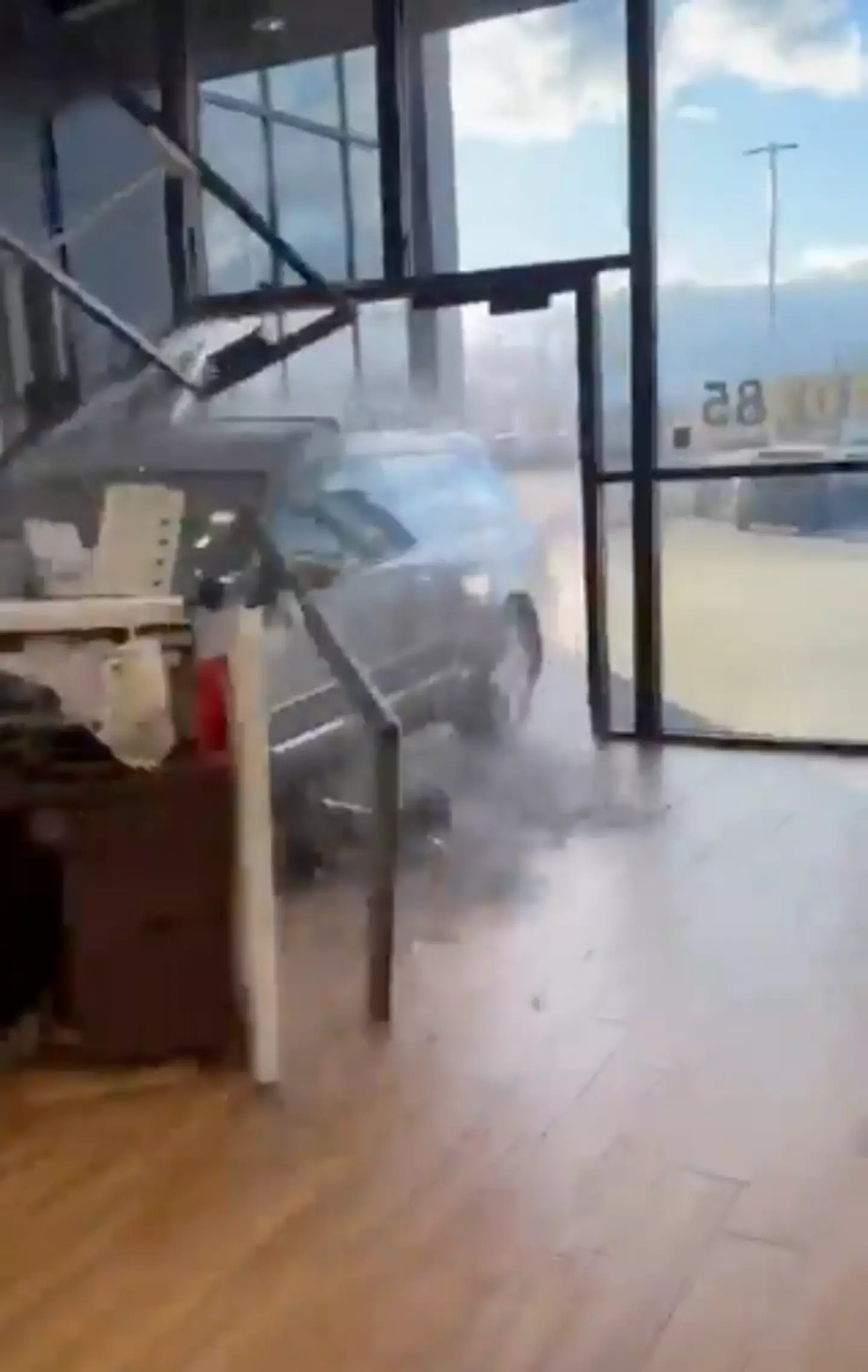 The team said the crash made a loud 'explosion' (