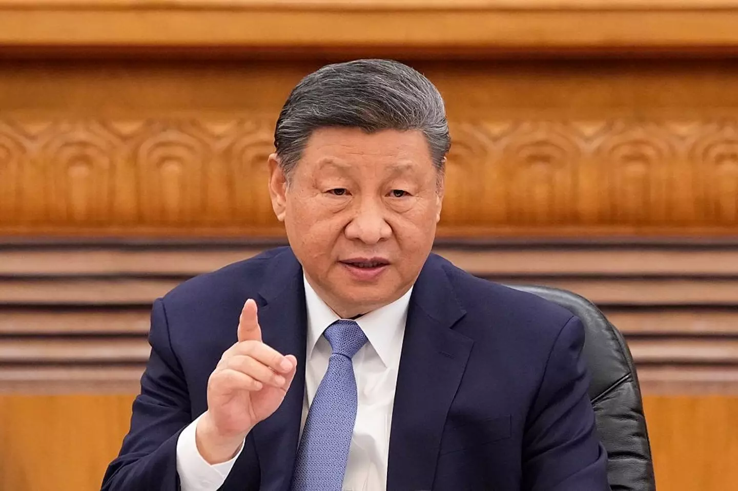 President Xi Jinping has introduced an additional 84 percent tariff on American goods (Ken Ishii - Pool/Getty Images)