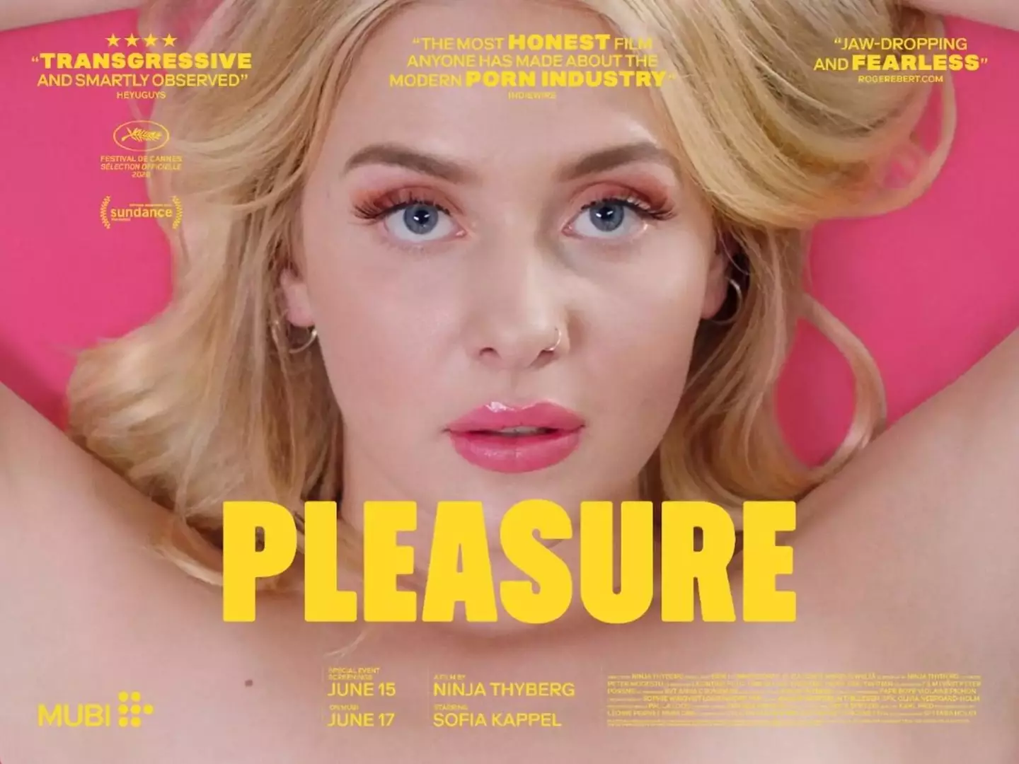 Pleasure has been criticsed for being 'too honest' about the adult film industry.