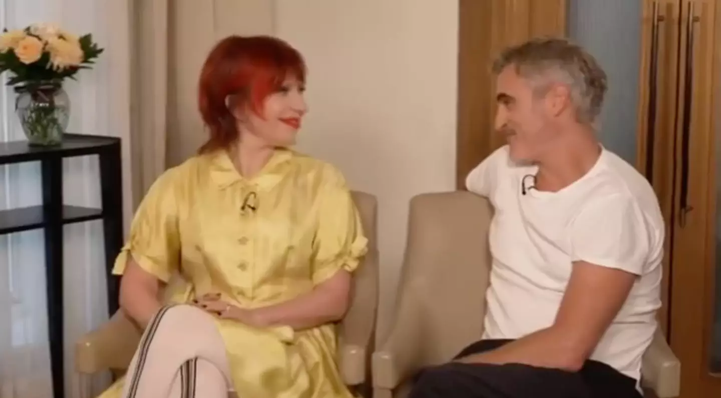 The stars shared a knowing glance (ITV)