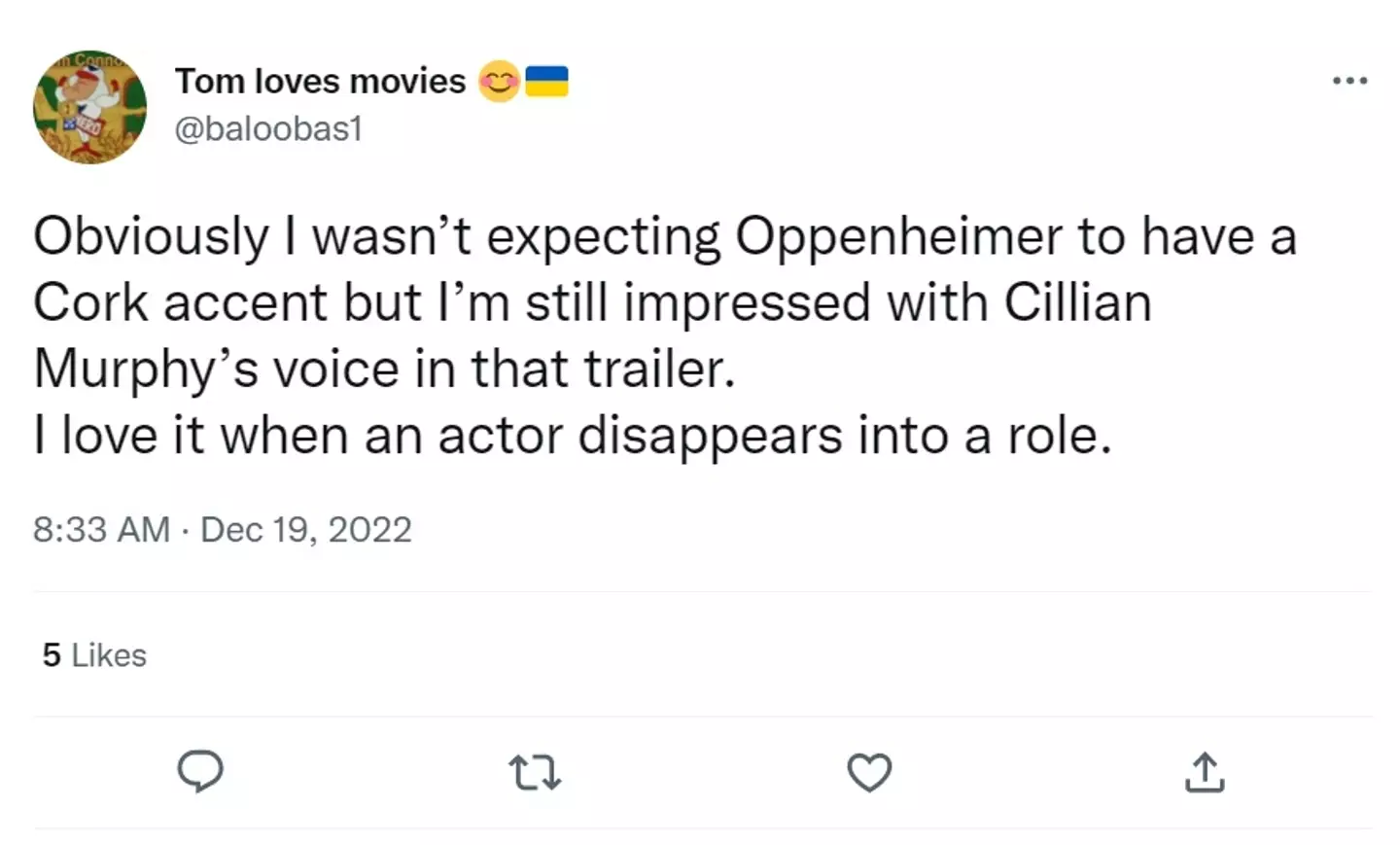 Even if people found it a little bit strange they thought it was a very good accent.