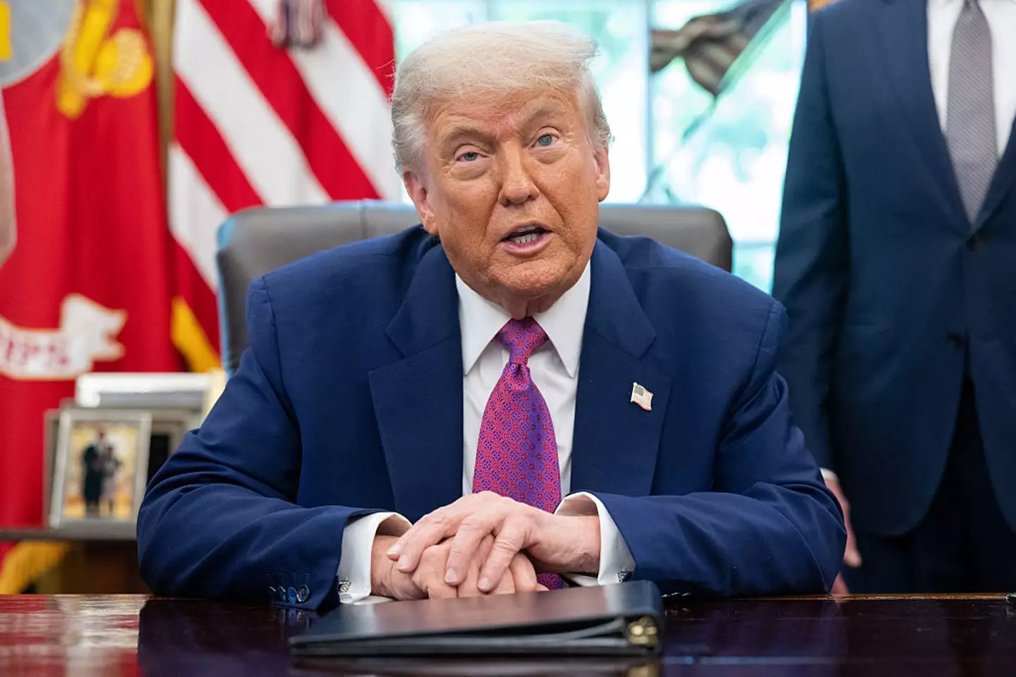 President Donald Trump has offered the assistance of America to Indian authorities after hearing of the devastating crash (SAUL LOEB/AFP via Getty Images)