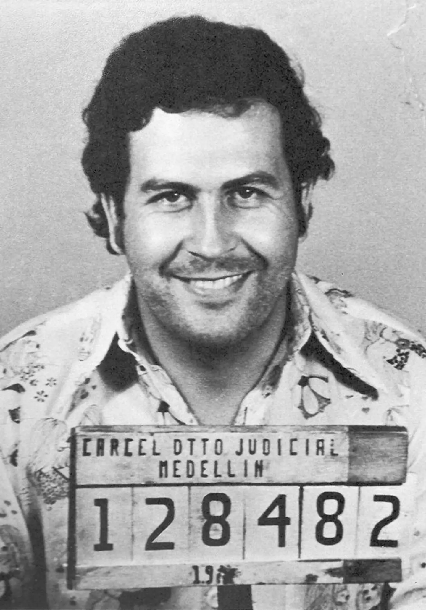 Pablo Escobar's mugshot, taken in 1976.