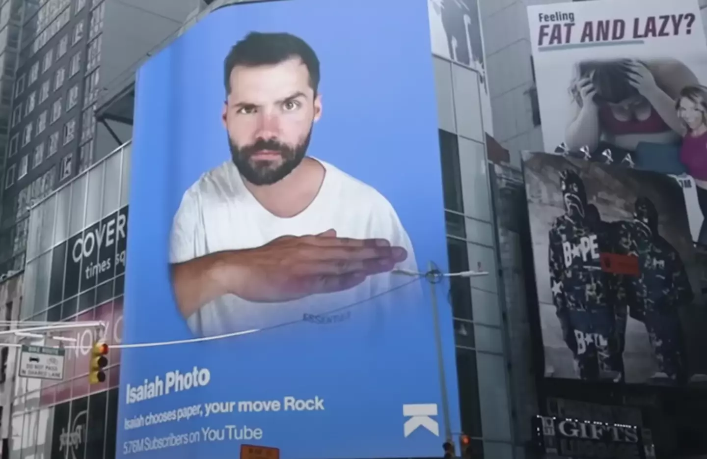 Isaiah took out a billboard to challenge The Rock.