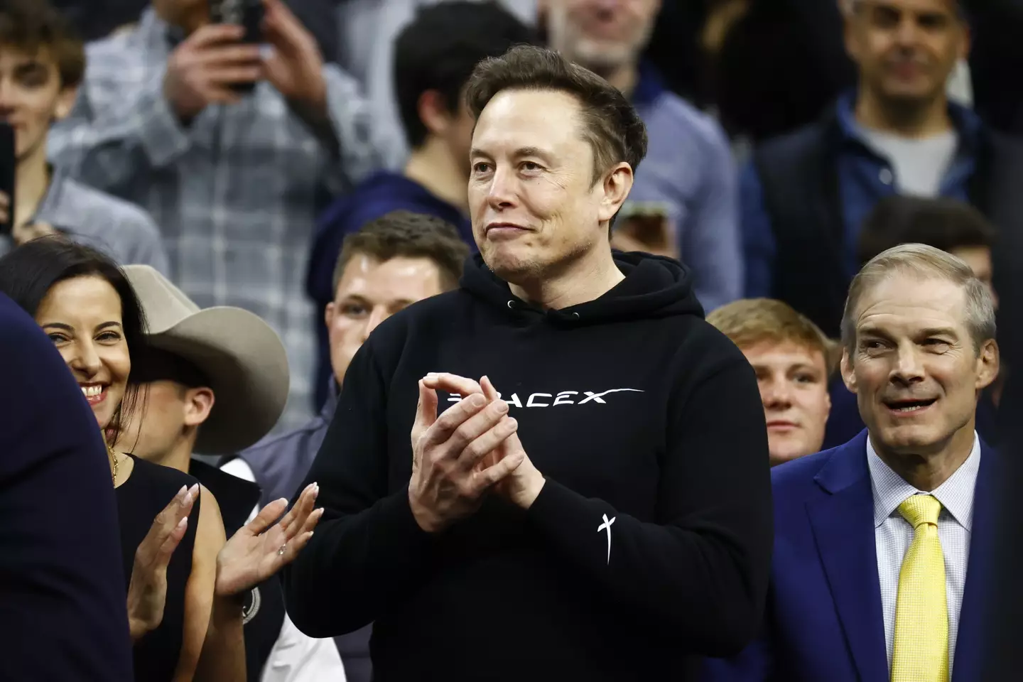 Musk made light of the situation by mocking The Atlantic on Twitter (Isaac Wasserman/NCAA Photos via Getty Images)