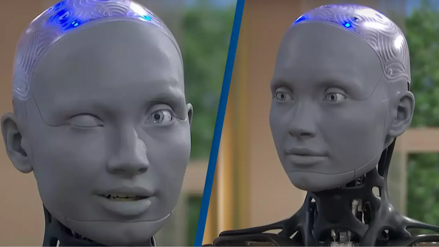 People are pointing out disturbing detail as world's most advanced humanoid robot 'winks' at the camera