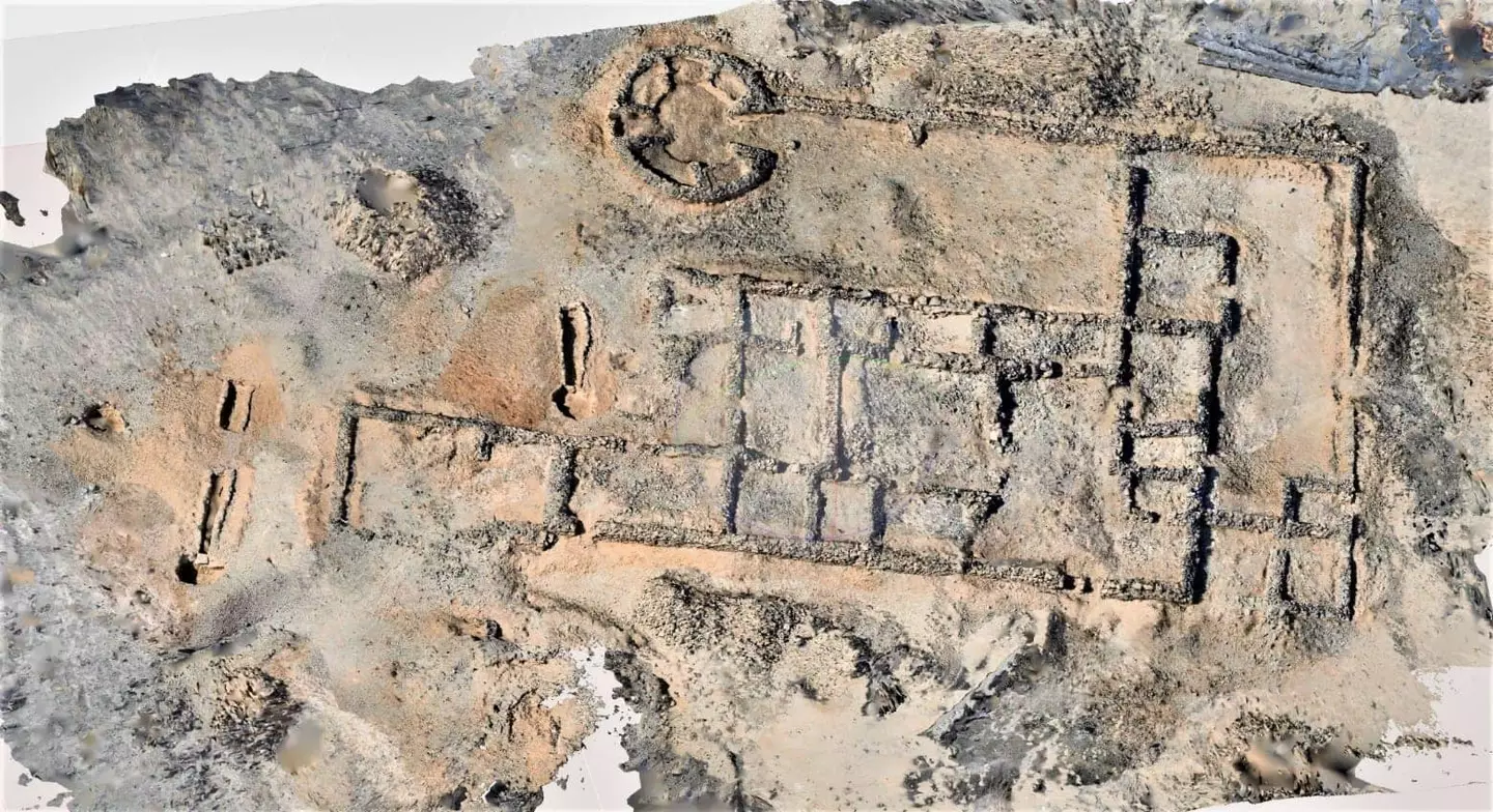 An aerial shot of the site (Ministry of Tourism and Antiquities)