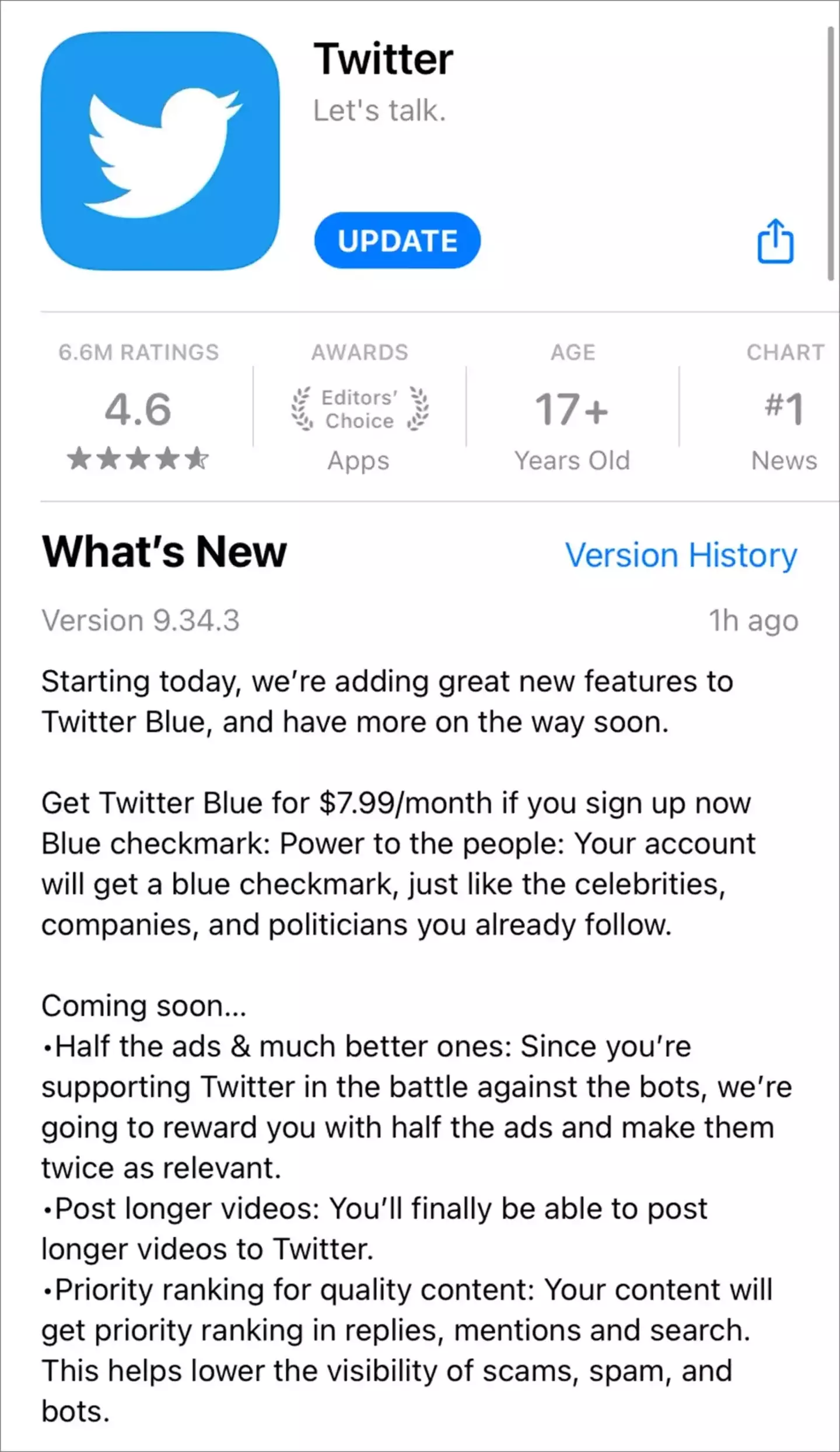 On Saturday 5 November, Elon Musk said the new features to Twitter Blue would be rolled out nationwide.