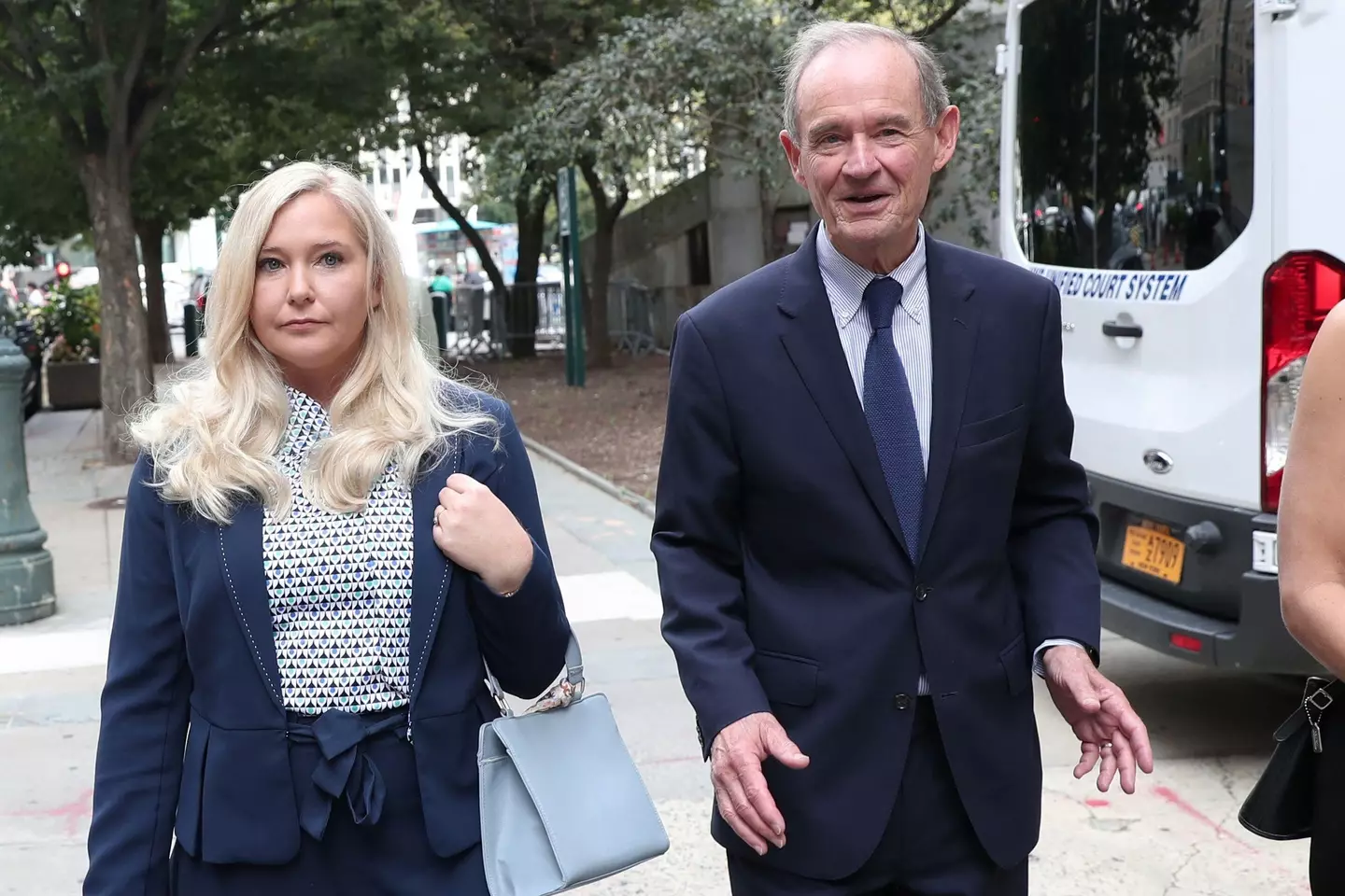 Virginia Giuffre with her lawyer David Boies.