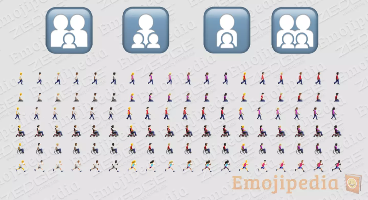 There will also be some gender neutral family emojis.