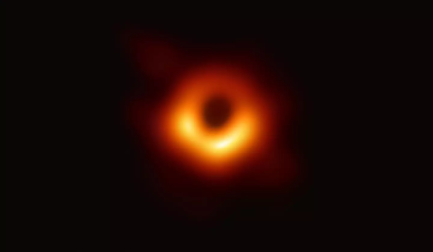An earlier picture of the supermassive black hole in the center of Messier 87, shared in 2019.