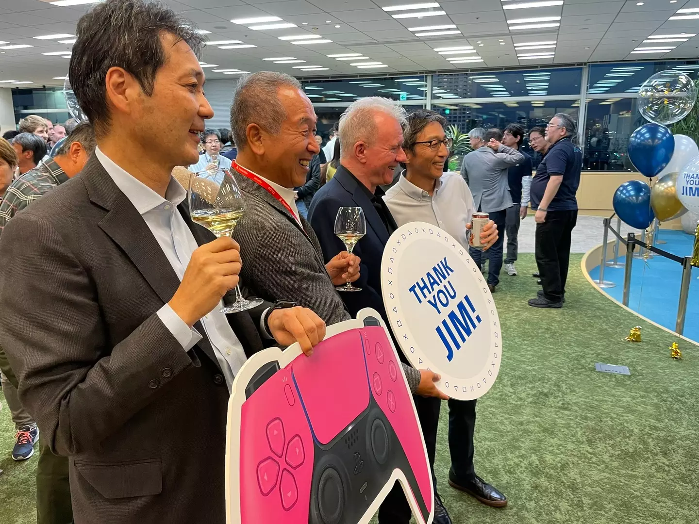 The CEO recently had a farewell party.