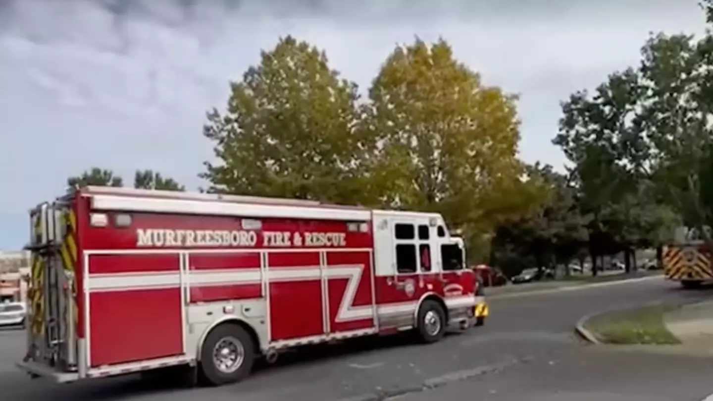 The car's makeshift bumpers sparked a 'massive' response from emergency services.