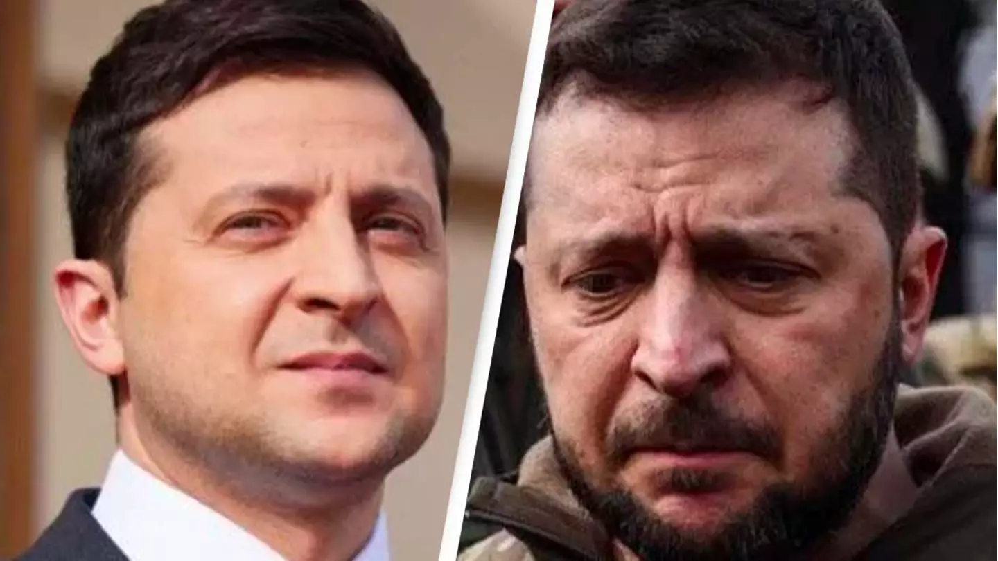 Harrowing Photos Show Two Pictures Of Zelenskyy Taken Just 40 Days Apart