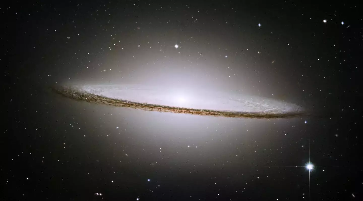 Messier 104 galaxy is nicknamed the Sombrero Galaxy (NASA)
