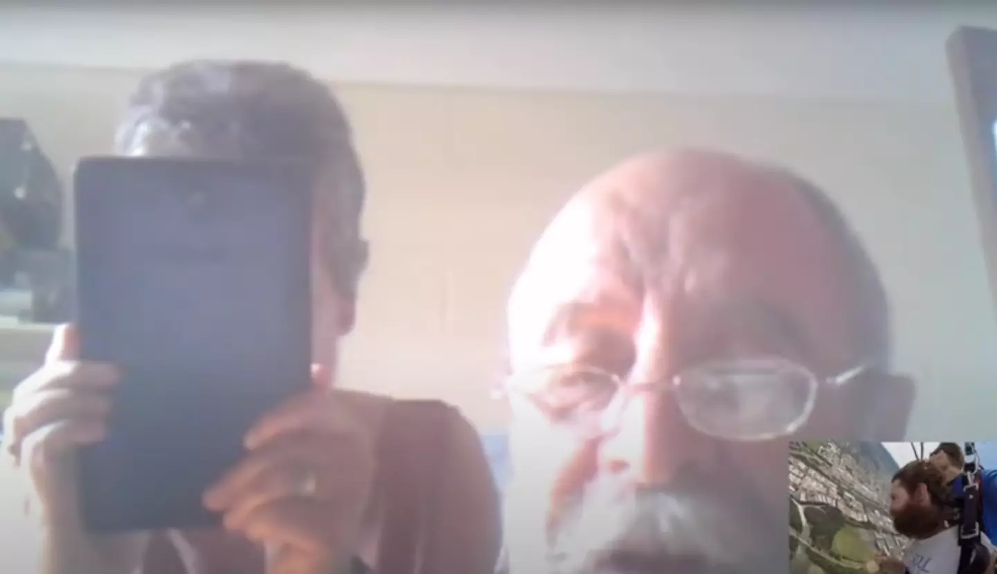 Mary whips out her tablet to take a picture of what her son was doing (YouTube/Hostelworld – Meet The World)