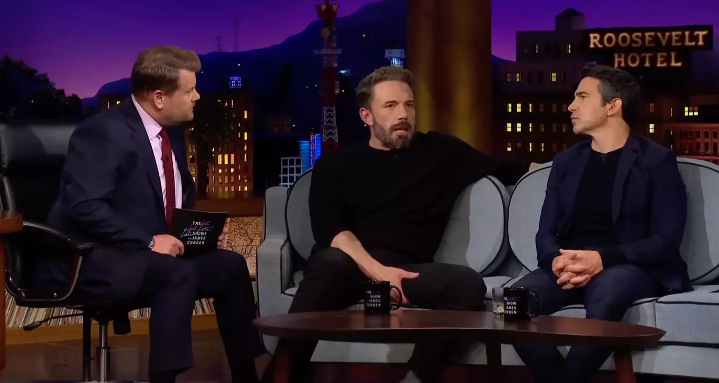 The Air actor admitted to being cut on the Late Late Show.