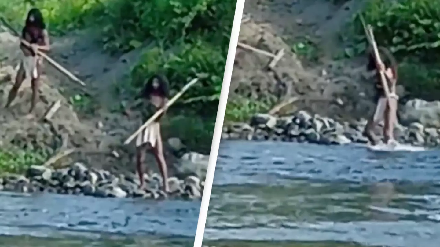 'Shocking' footage shows uncontacted tribe confront a bulldozer near nickel mine