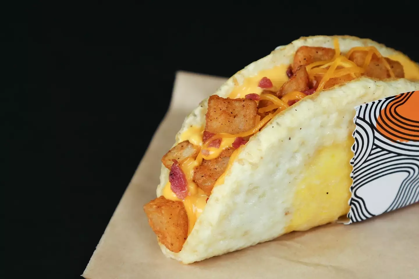 The Naked Egg Taco featured a fried egg as a shell.