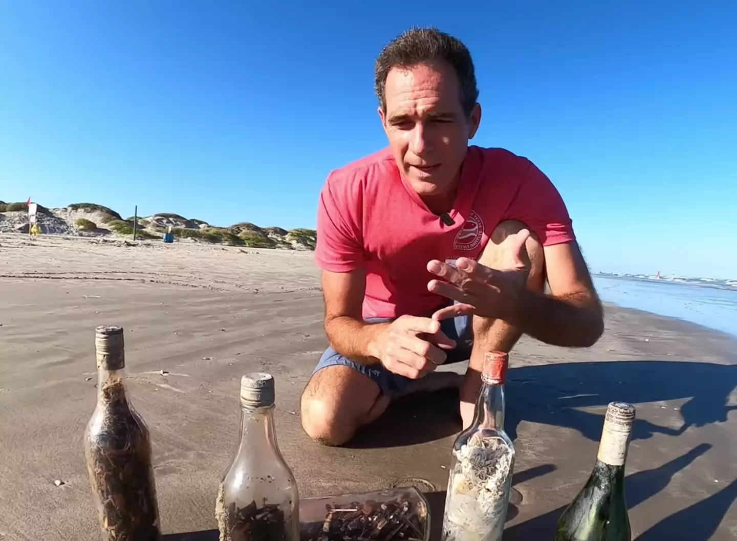 Jace Tunnell has found multiple bottles on the beach.