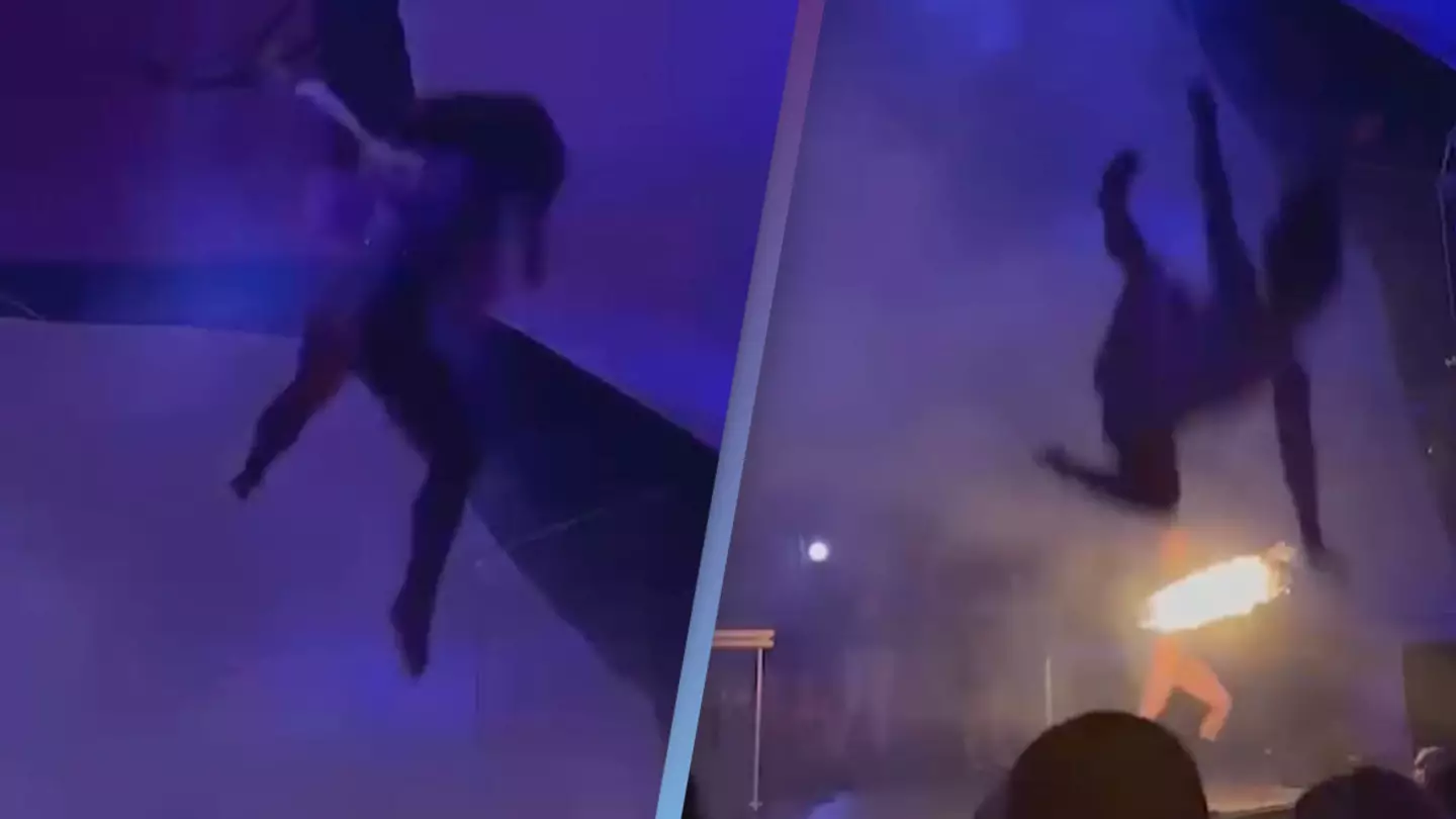 Coachella dancer falls from the ceiling before being rushed to hospital