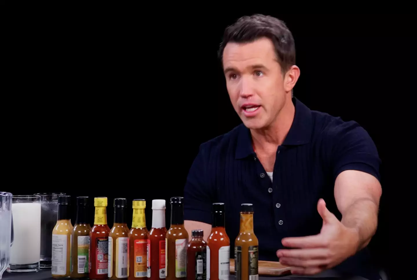 Rob McElhenney appeared as a guest on the hit YouTube series 'Hot Ones' (YouTube/First We Feast)
