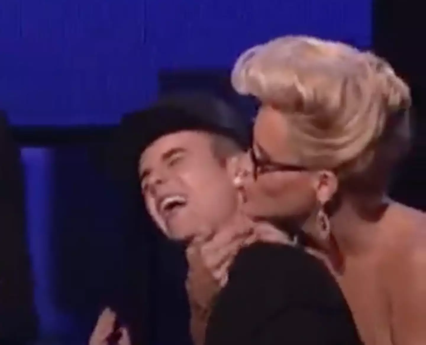 Bieber appeared to try and pull away from McCarthy in the clip.