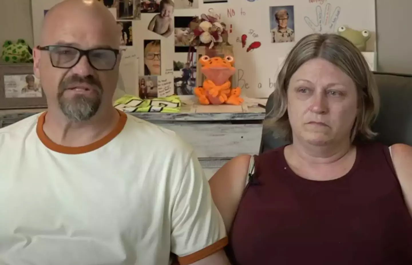 Sammy's parents Samuel and Nicole Teusch (YouTube/WTHR)