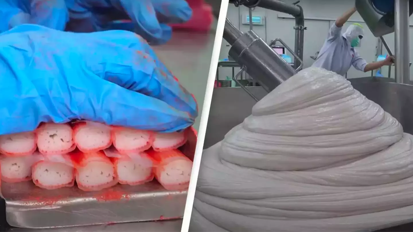 People left disturbed after seeing how crabsticks are made and they never want to eat them again